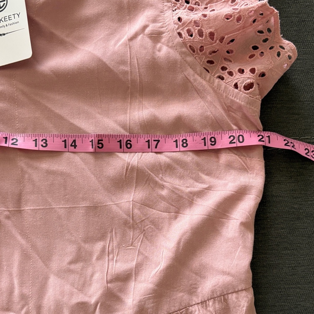 New MEROKEETY Women's 100% viscose Pink Midi Dress. L - Picture 5 of 7